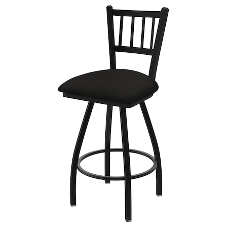 Holland Bar Stool Co 36" Swivel X-Tall Bar Stool, Black Wrinkle, Canter Espresso Seat X810
